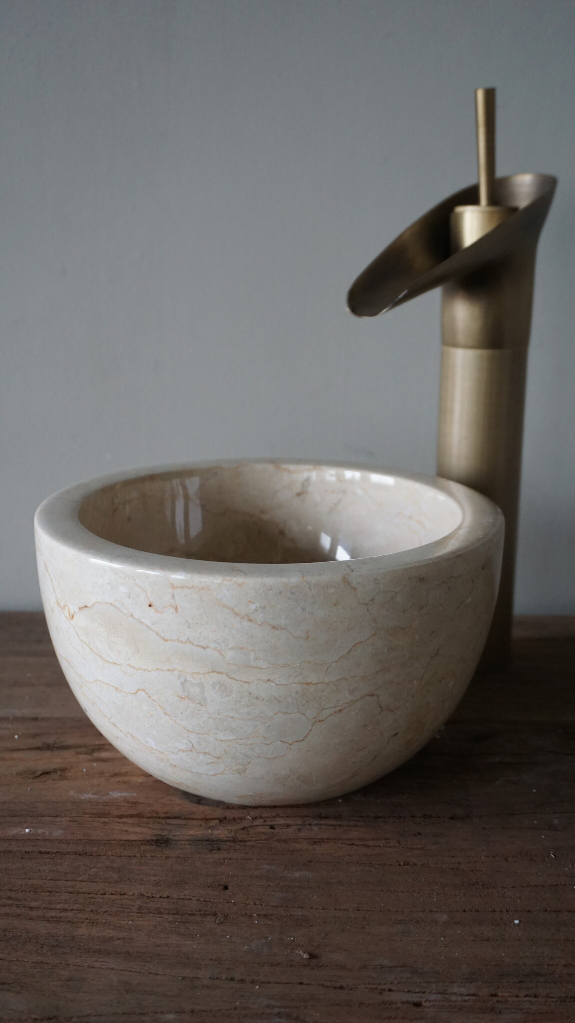 Rene Houtman Waskom Marmer Beige | Ø21 x H12 cm