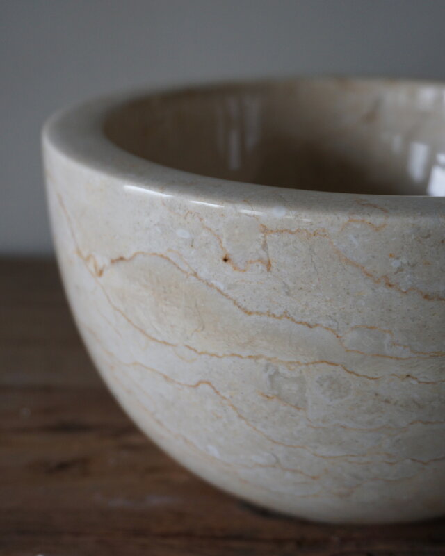 Rene Houtman Waskom Marmer Beige | Ø21 x H12 cm