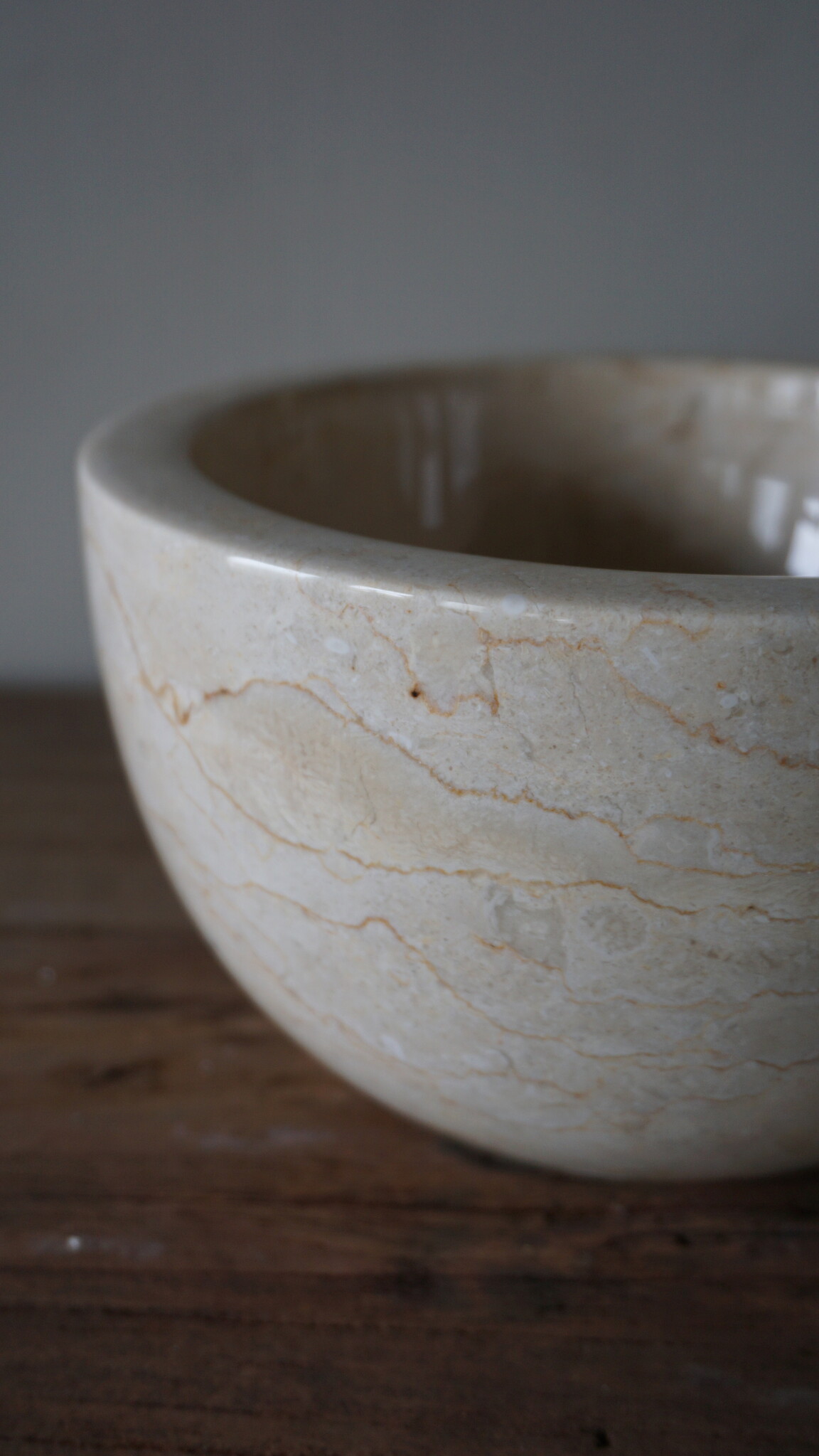 Rene Houtman Waskom Marmer Beige | Ø21 x H12 cm