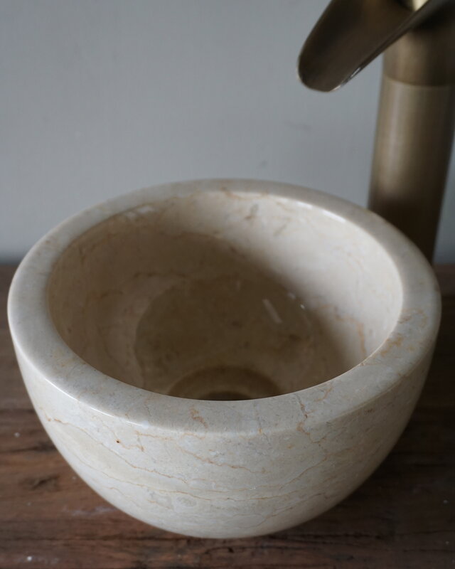Rene Houtman Waskom Marmer Beige | Ø21 x H12 cm
