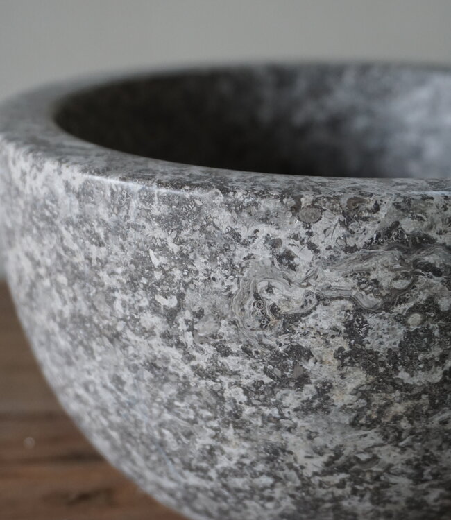 Rene Houtman Waskom Marmer Grijs | Ø21 x H12 cm