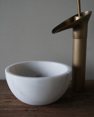 Rene Houtman Waskom Marmer Wit | Ø20 x H10 cm