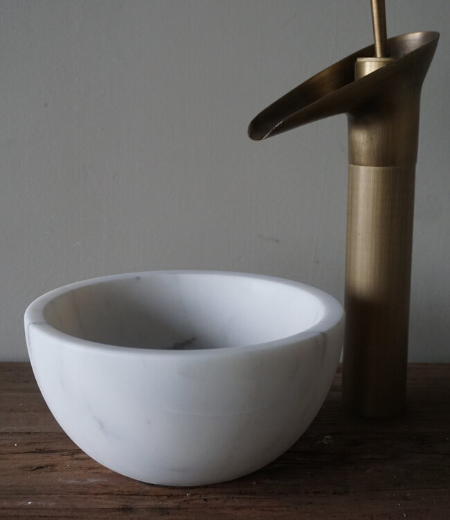 Rene Houtman Waskom Marmer Wit | Ø20 x H10 cm