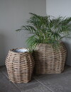 Rene Houtman Plantenmand Bloembak Rotan | Set Van 2