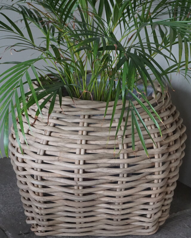Rene Houtman Plantenmand Bloembak Rotan | Set Van 2