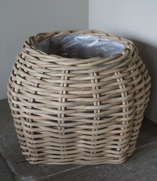 Rene Houtman Plantenmand Bloembak Rotan | Set Van 2