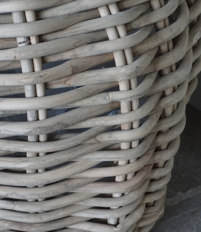 Rene Houtman Plantenmand Bloembak Rotan | Set Van 2