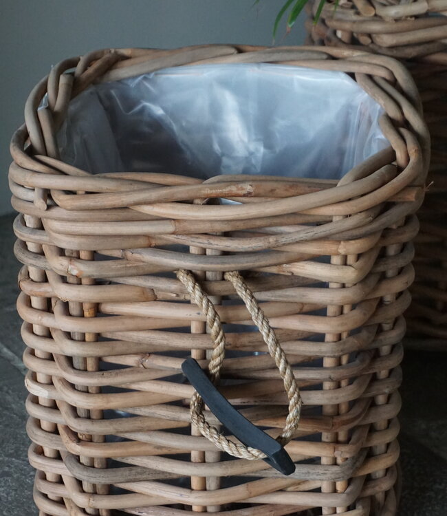 Rene Houtman Set Van 2 Plantenmanden Bloembakken | Rotan