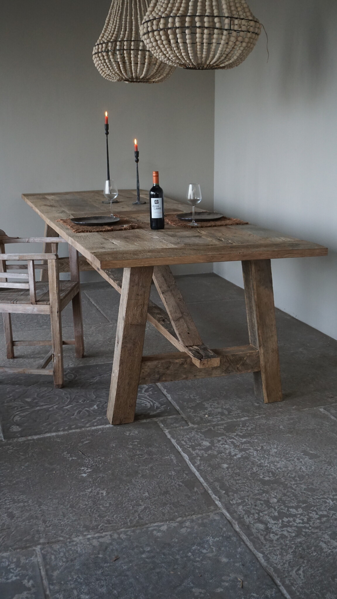 Rene Houtman Oud Eikenhouten Tafel | L300 x B100 x D80 cm