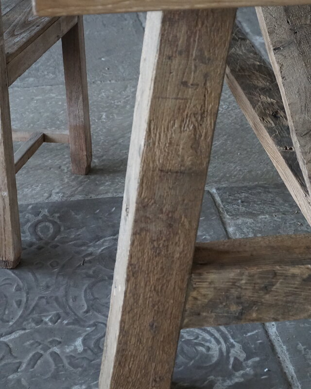 Rene Houtman Oud Eikenhouten Tafel | L300 x B100 x D80 cm