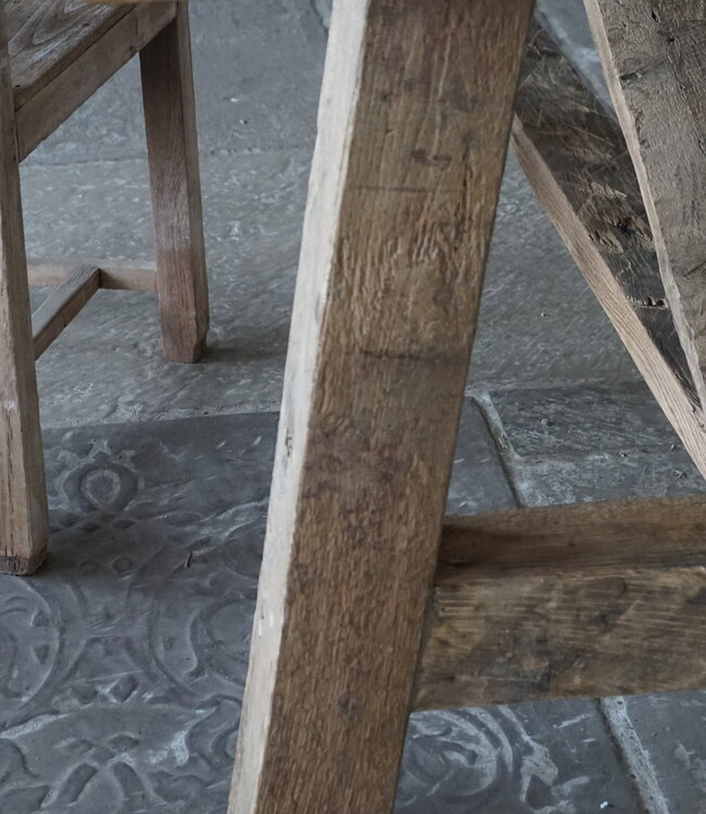 Rene Houtman Oud Eikenhouten Tafel | L300 x B100 x D80 cm