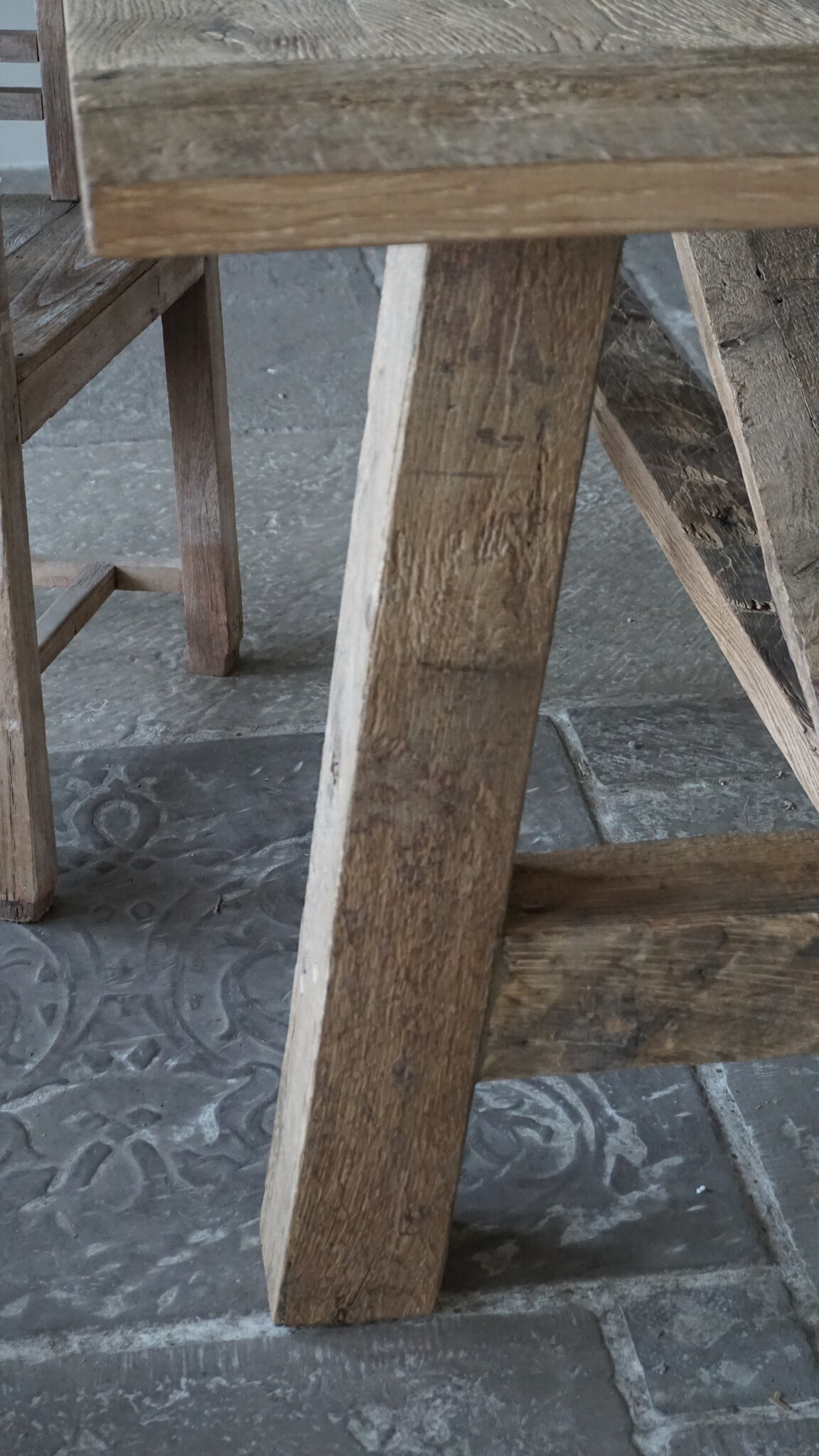 Rene Houtman Oud Eikenhouten Tafel | L300 x B100 x D80 cm