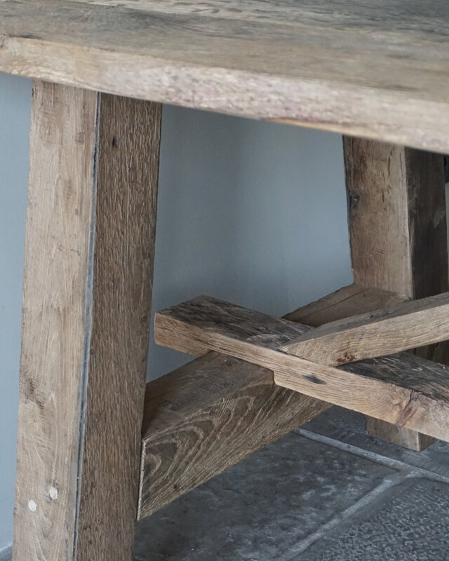 Rene Houtman Oud Eikenhouten Tafel | L300 x B100 x D80 cm