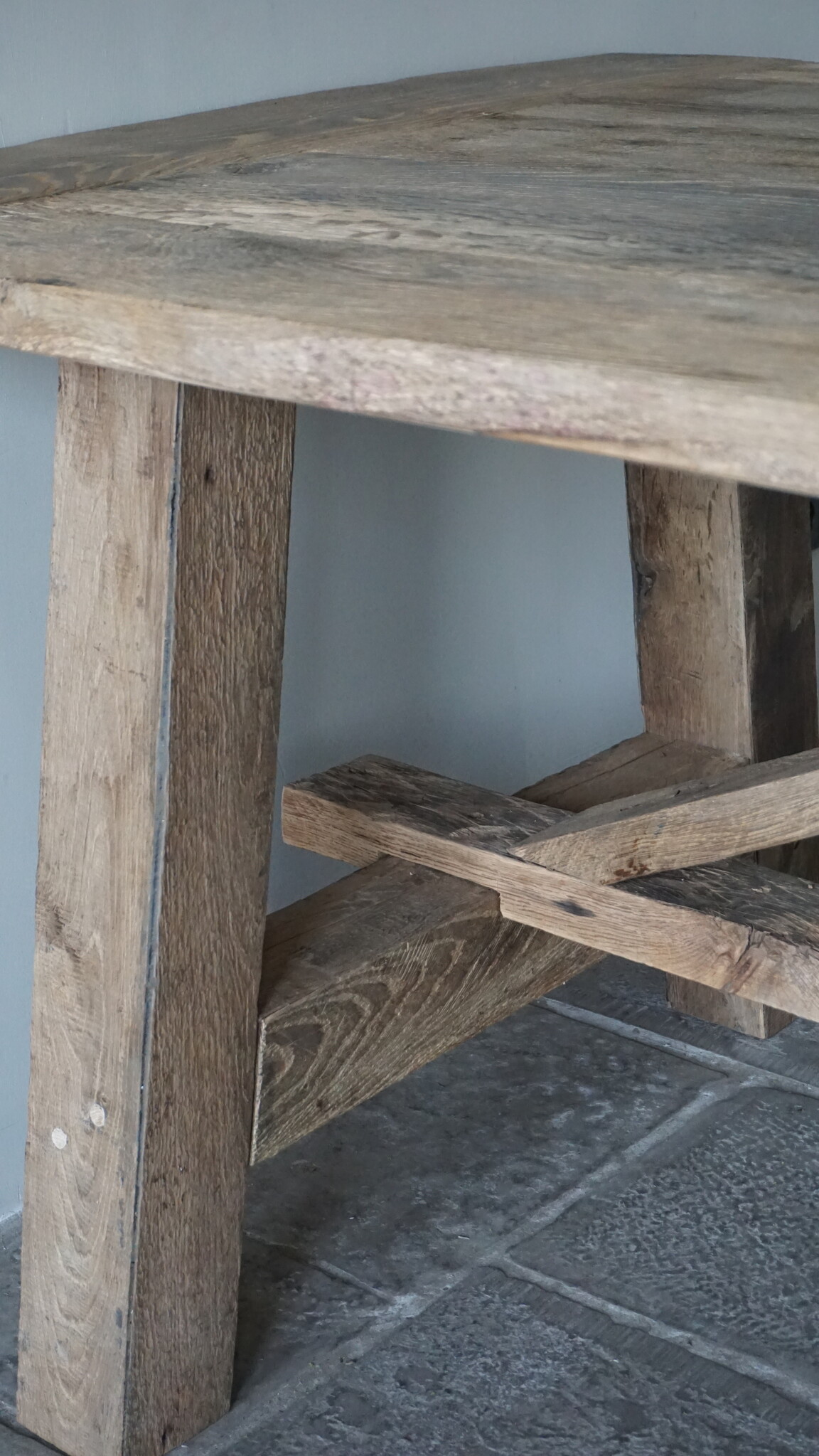 Rene Houtman Oud Eikenhouten Tafel | L300 x B100 x D80 cm