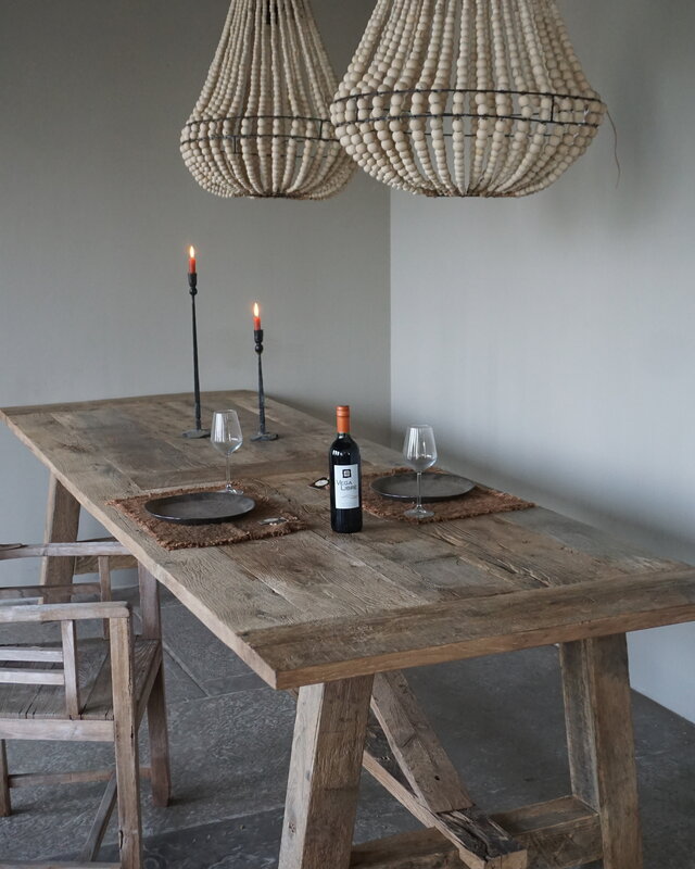 Rene Houtman Oud Eikenhouten Tafel | L300 x B100 x D80 cm