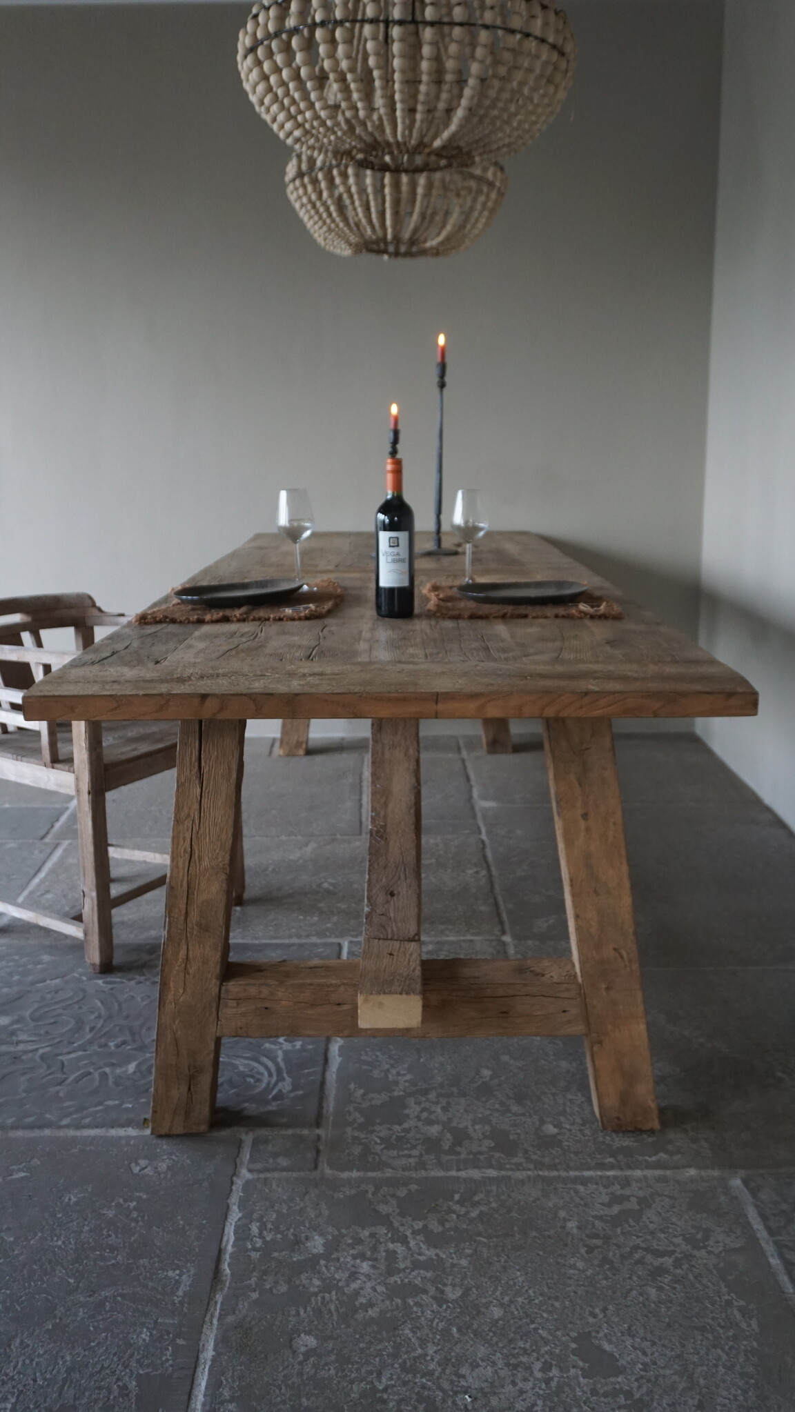 Rene Houtman Oud Eikenhouten Tafel | L300 x B100 x H79 cm