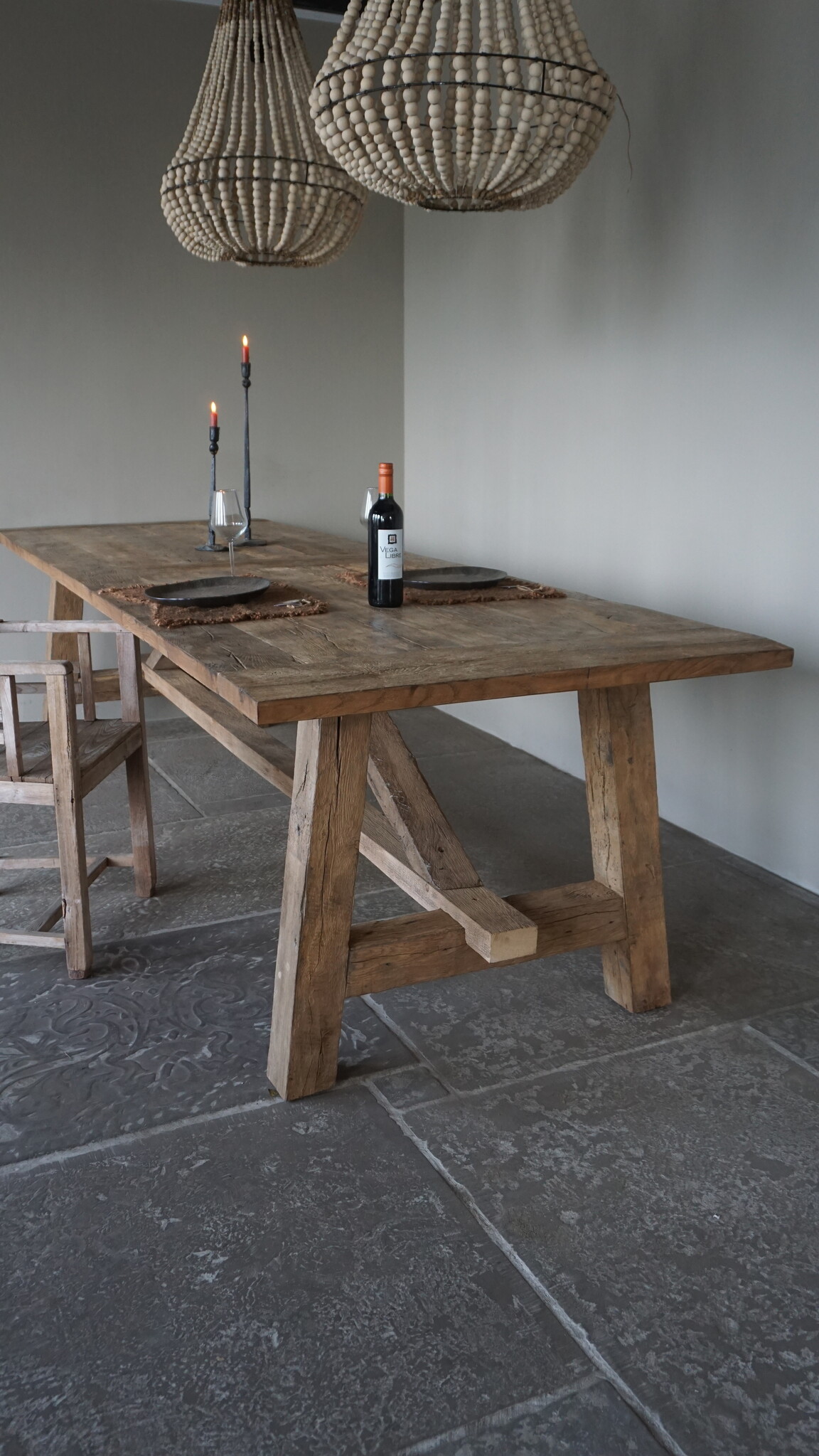 Rene Houtman Oud Eikenhouten Tafel | L300 x B100 x H79 cm