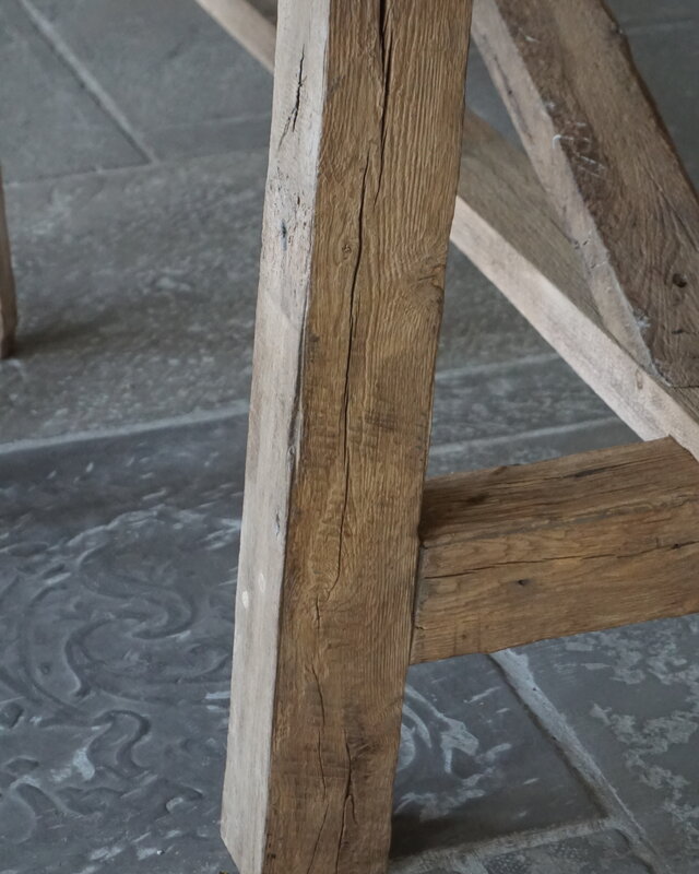 Rene Houtman Oud Eikenhouten Tafel | L300 x B100 x H79 cm