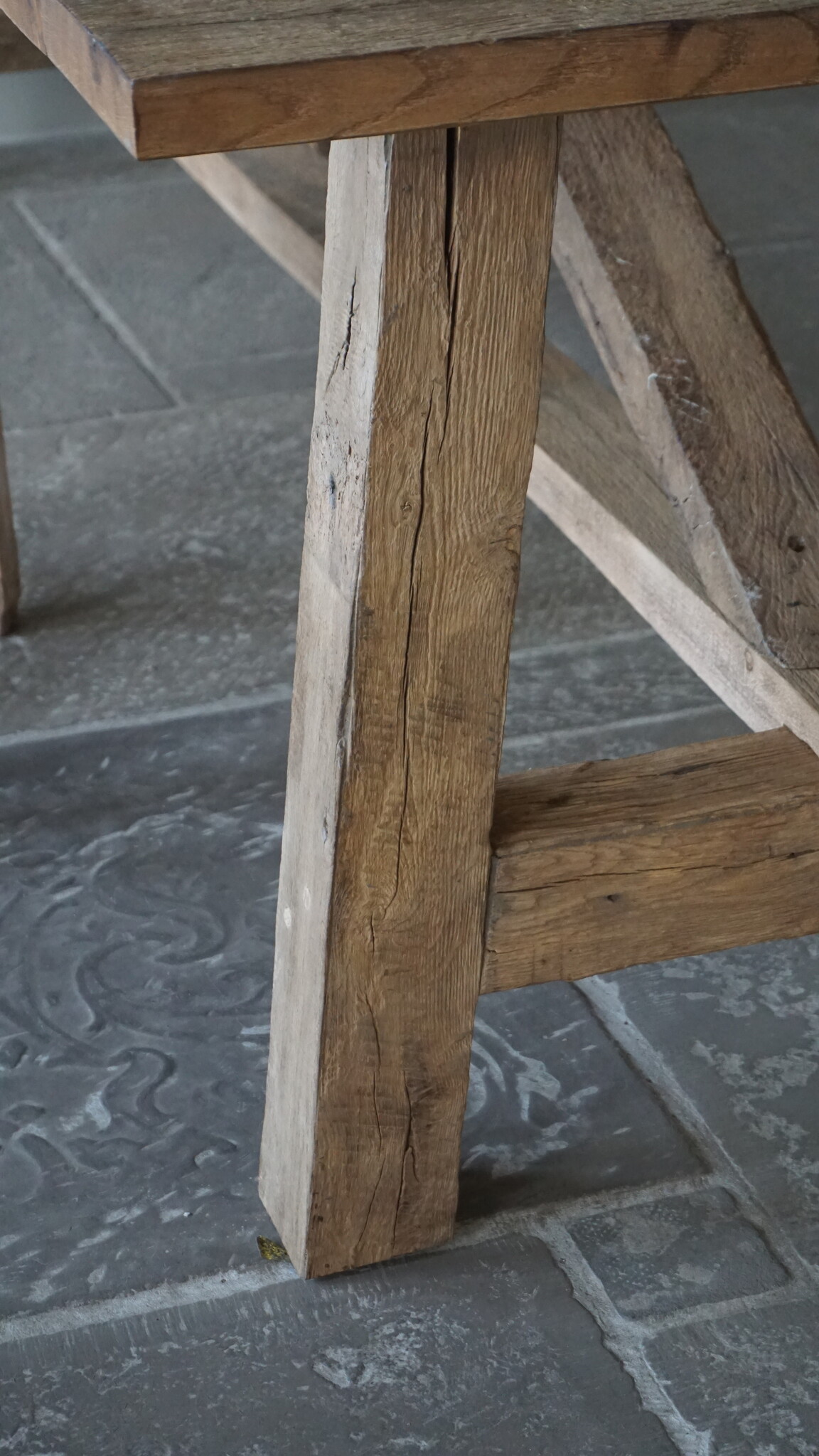 Rene Houtman Oud Eikenhouten Tafel | L300 x B100 x H79 cm