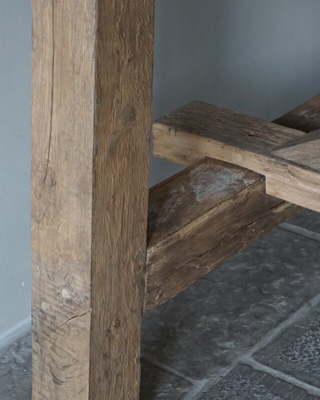 Rene Houtman Oud Eikenhouten Tafel | L300 x B100 x H79 cm
