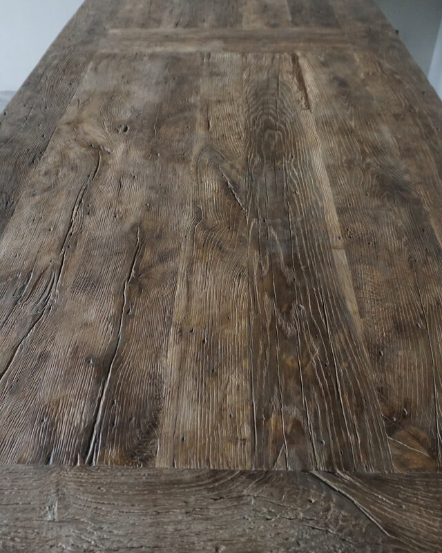 Rene Houtman Oud Eikenhouten Tafel | L300 x B100 x H79 cm