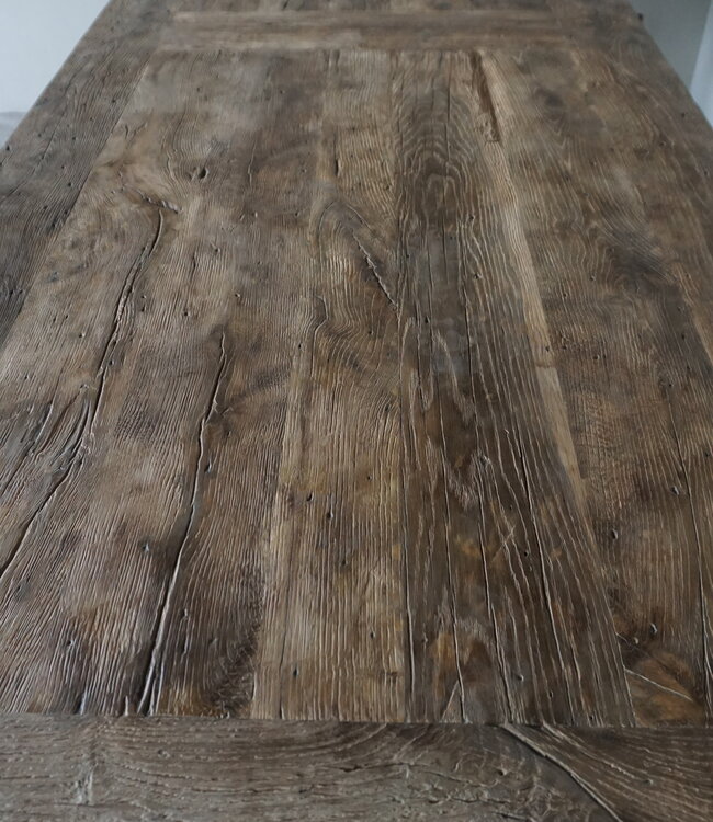Rene Houtman Oud Eikenhouten Tafel | L300 x B100 x H79 cm