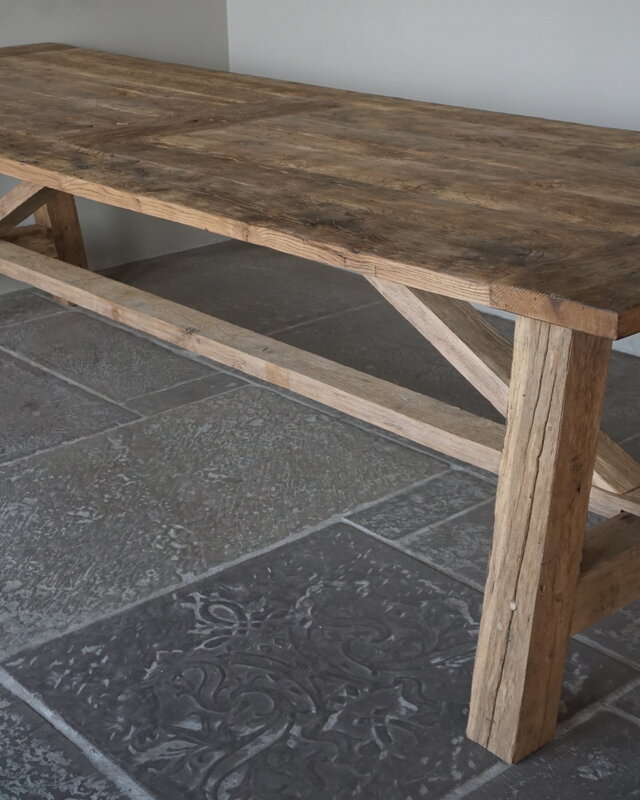 Rene Houtman Oud Eikenhouten Tafel | H80xL300xB100 cm