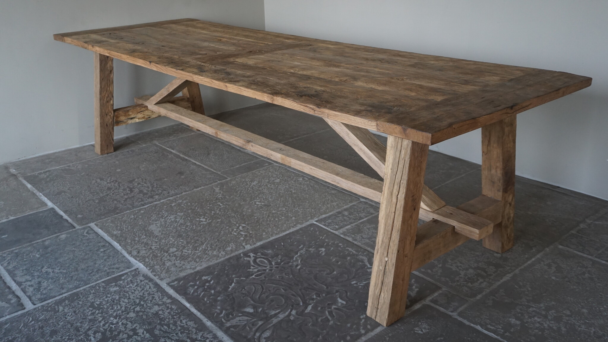 Rene Houtman Oud Eikenhouten Tafel | H80xL300xB100 cm