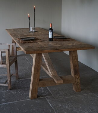 Rene Houtman Oud Eikenhouten Tafel | H80xL300xB100 cm