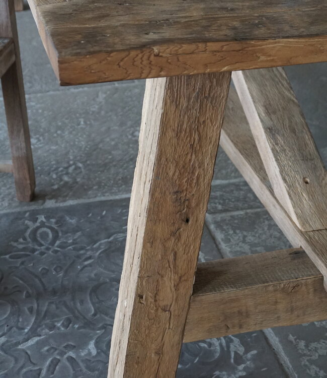 Rene Houtman Oud Eikenhouten Tafel | H80xL300xB100 cm
