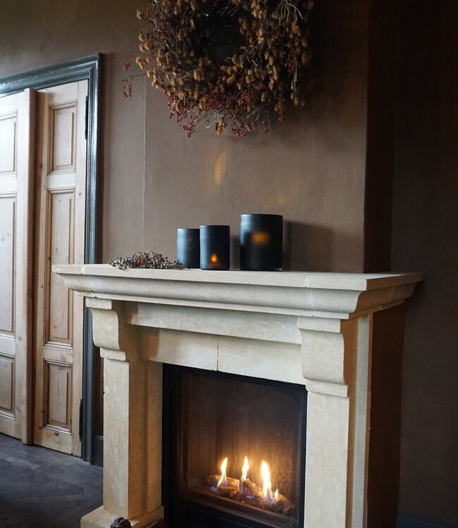 Rene Houtman Windlicht Cilinder Smoke Mat Zwart - H15 x B15 Cm