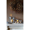 Windlicht Cilinder Metal Chips Naturel/Goud - H8 x D8 Cm