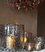 Rene Houtman Windlicht Cilinder Metal Chips Naturel/Goud - H30 x D30 Cm