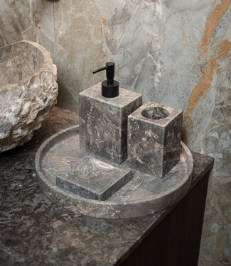 Loutro Bathroomware Badkamerset Met Zeeppompje | Marmer | 3 Kleuren