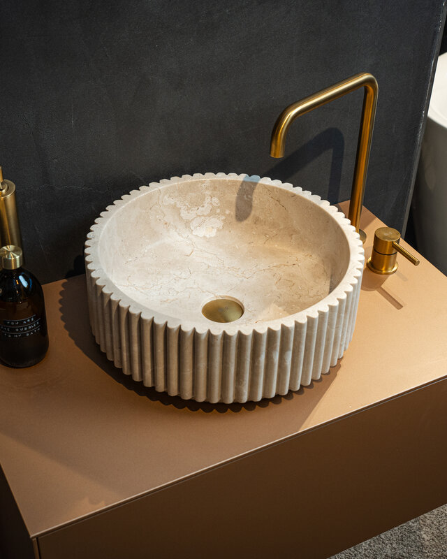 Loutro Bathroomware Waskom Irini | Marmer | Ø40 x H15 cm