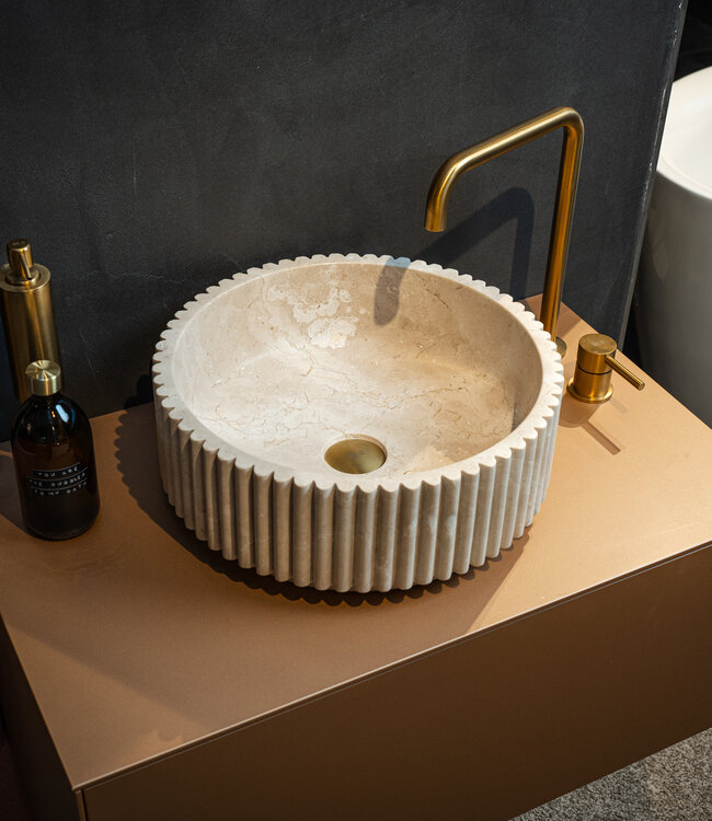Loutro Bathroomware Waskom Irini | Marmer | Ø40 x H15 cm