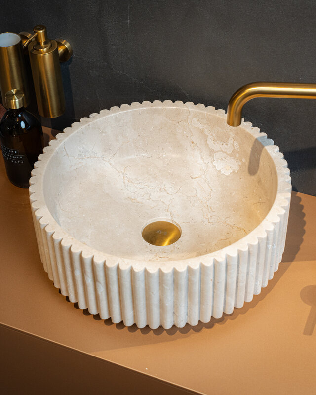 Loutro Bathroomware Waskom Irini | Marmer | Ø40 x H15 cm