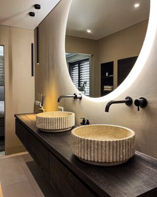 Loutro Bathroomware Waskom Irini | Marmer | Ø40 x H15 cm