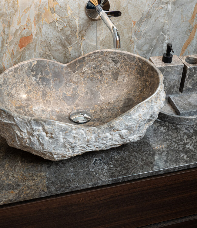 Loutro Bathroomware Waskom Kev | Marmer | Kies Maat + Kleur!