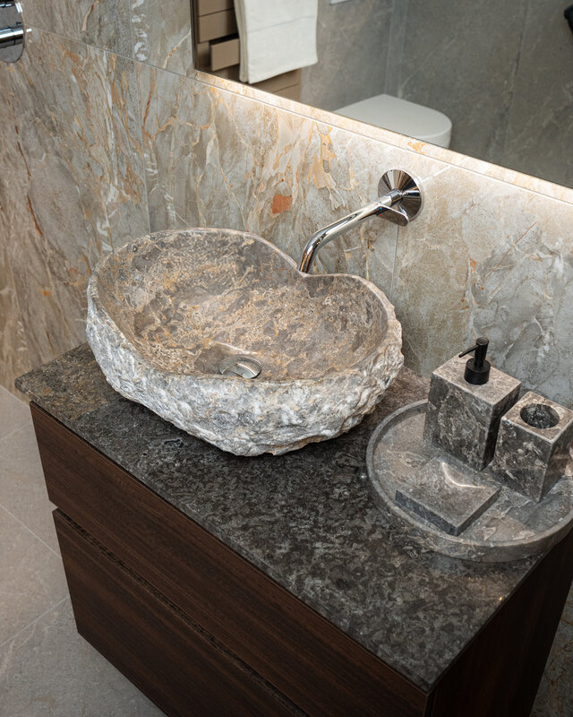 Loutro Bathroomware Waskom Kev | Marmer | Kies Maat + Kleur!