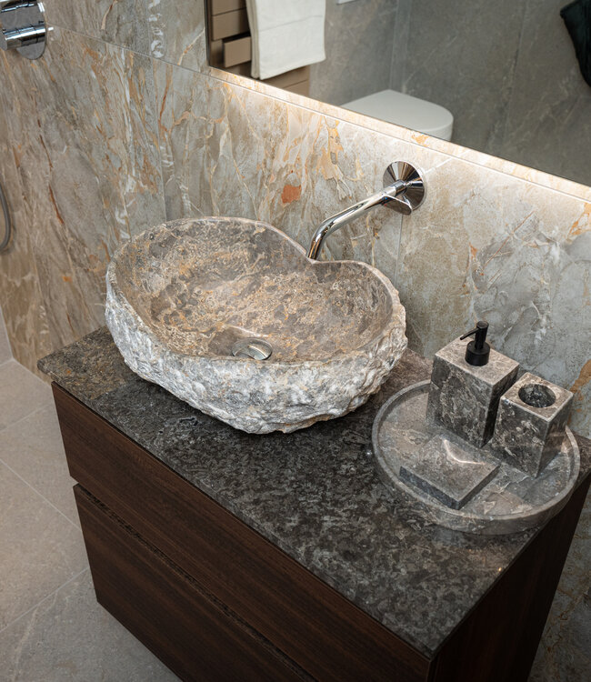 Loutro Bathroomware Waskom Kev | Marmer | Kies Maat + Kleur!