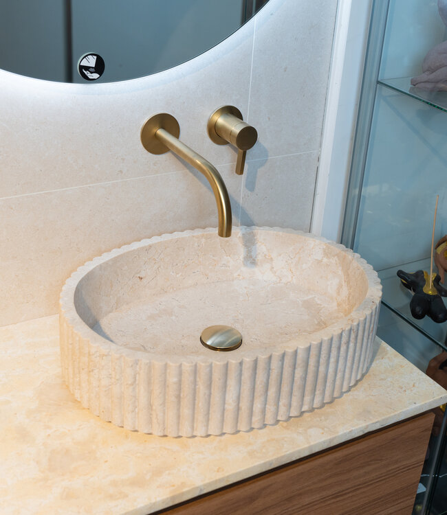 Loutro Bathroomware Waskom Irini Ovaal | Marmer | H12 x B50 x D38 cm