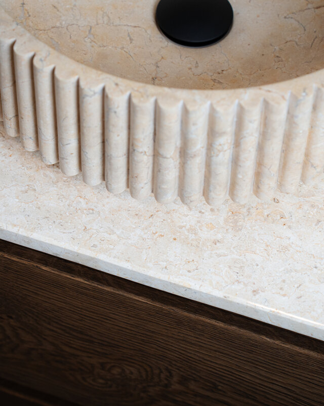 Loutro Bathroomware Afdekbladen | Marmer | Mat Beige | Op Maat