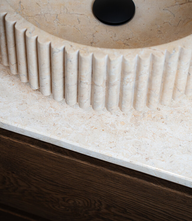 Loutro Bathroomware Afdekbladen | Marmer | Mat Beige | Op Maat