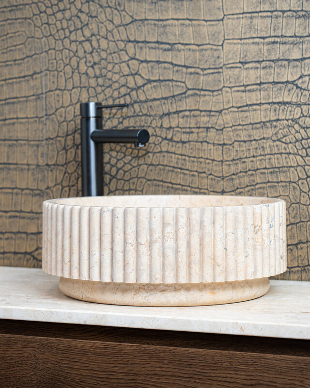 Loutro Bathroomware Afdekbladen | Marmer | Mat Beige | Op Maat