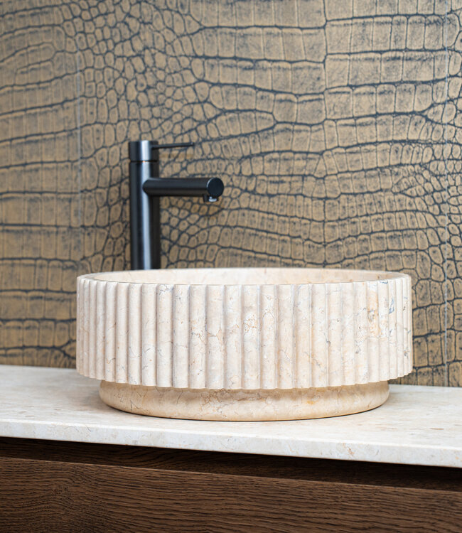 Loutro Bathroomware Afdekbladen | Marmer | Mat Beige | Op Maat