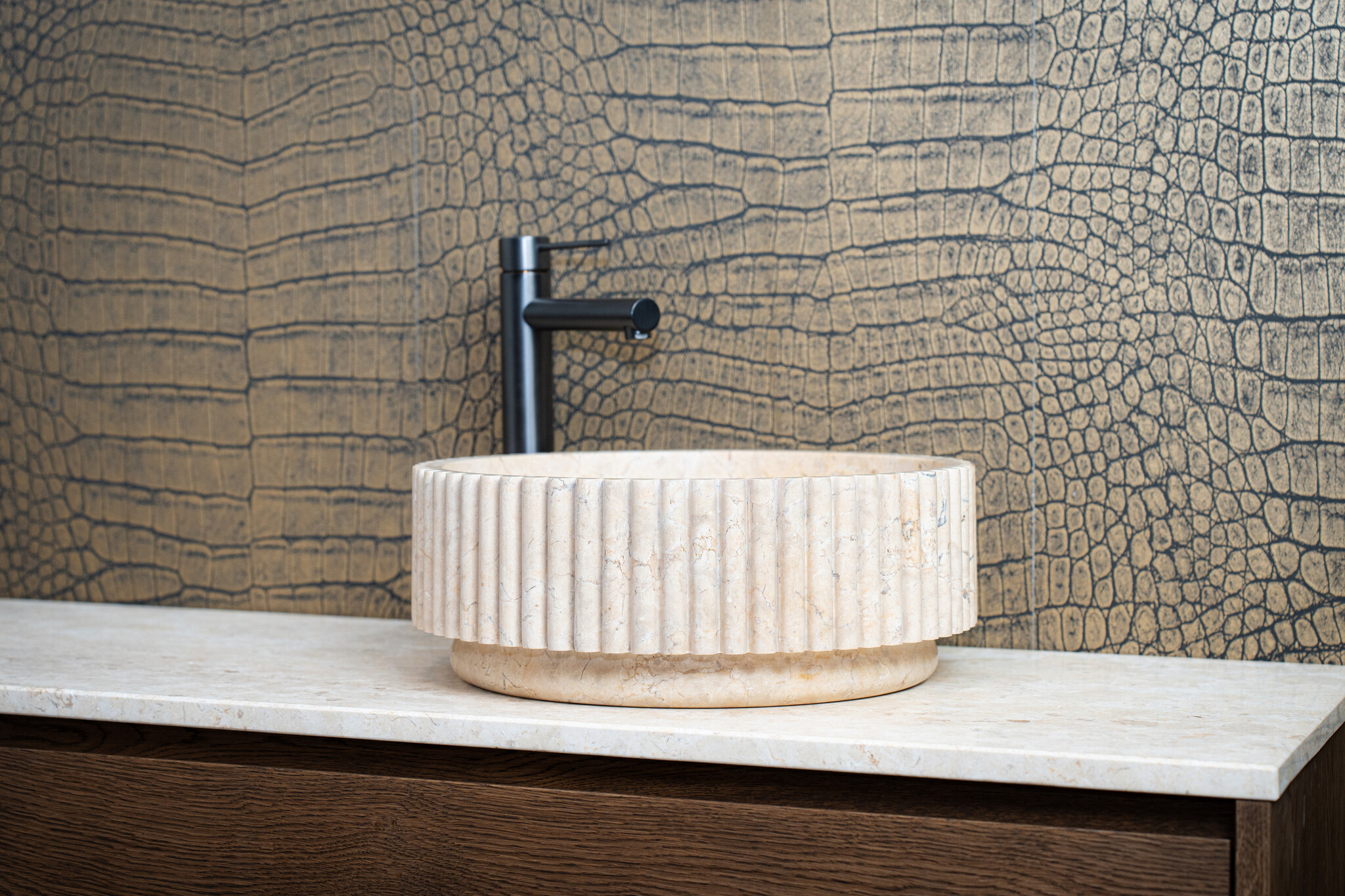 Loutro Bathroomware Afdekbladen | Marmer | Mat Beige | Op Maat