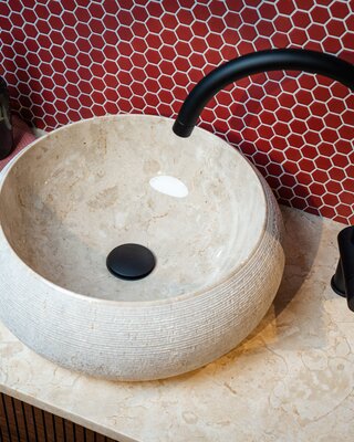 Loutro Bathroomware Afdekbladen | Marmer | Mat Beige | Op Maat