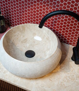 Loutro Bathroomware Afdekbladen | Marmer | Mat Beige | Op Maat