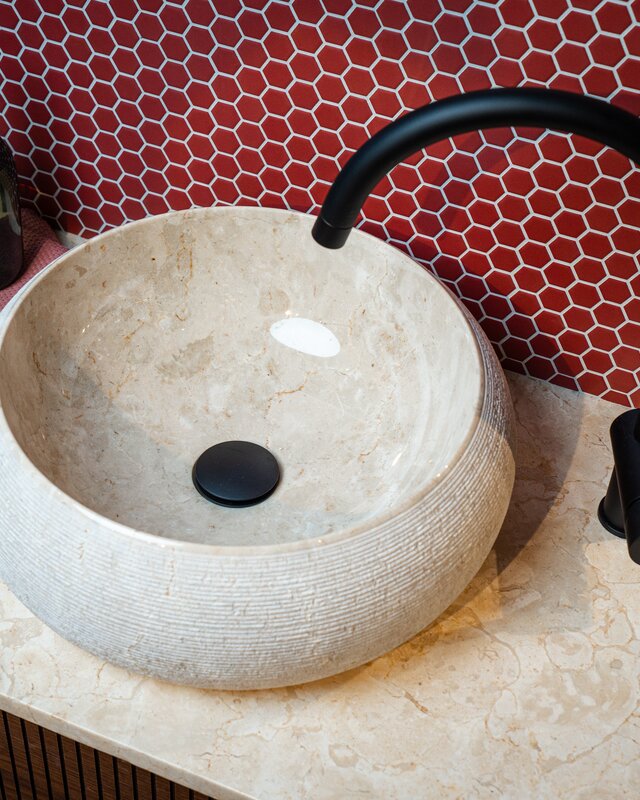 Loutro Bathroomware Afdekbladen | Marmer | Mat Beige | Op Maat